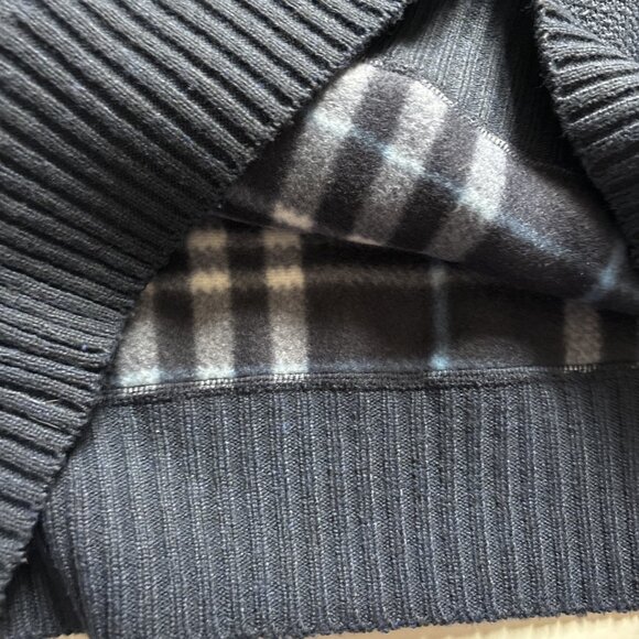 buffalo david bitton Blue Quarter Zip Sweater Size Medium Fleece Lined - Picture 7 of 7